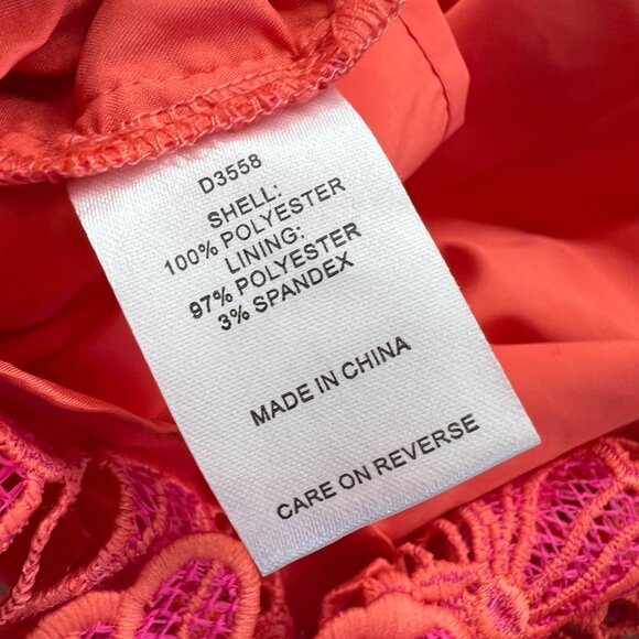 Alexia Admor Reese Floral Lace Halter Dress Coral Pink Orange Size XS - Picture 11 of 13